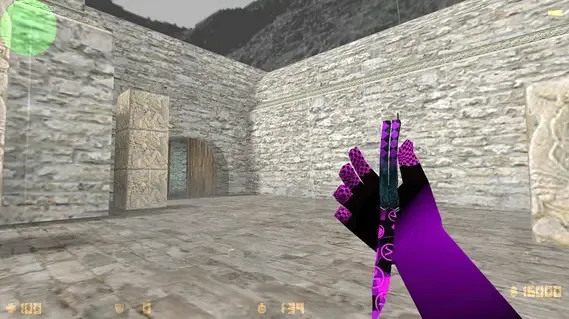Нож-бабочка Purple Error