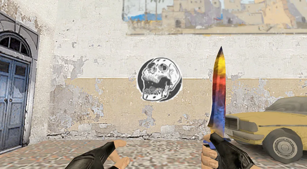 "Open Skull" graffiti for CS 1.6 — 2