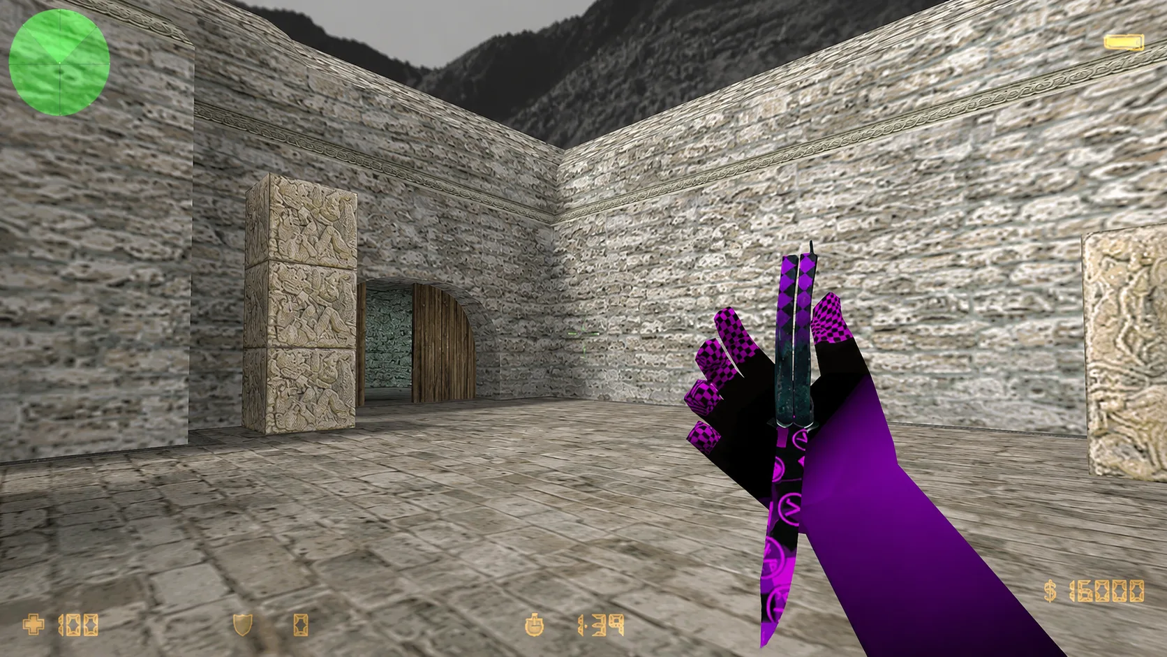Butterfly knife "Purple Error" — 3