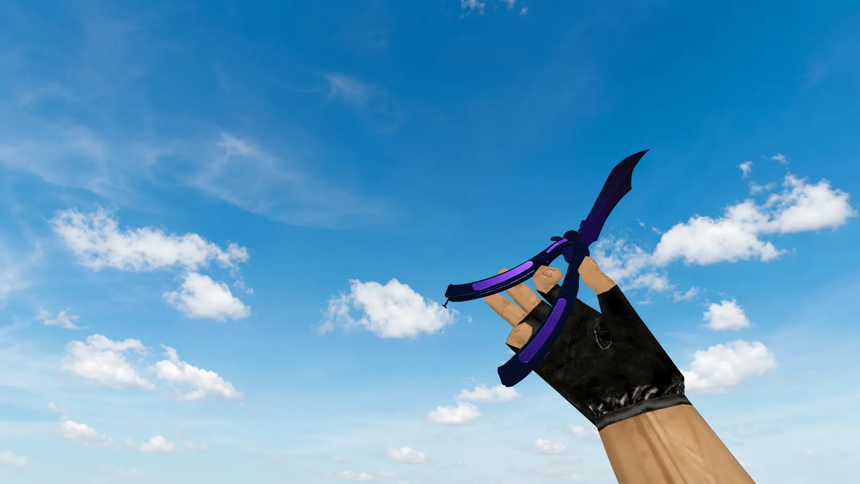 Butterfly knife "Northern Lights" — 3