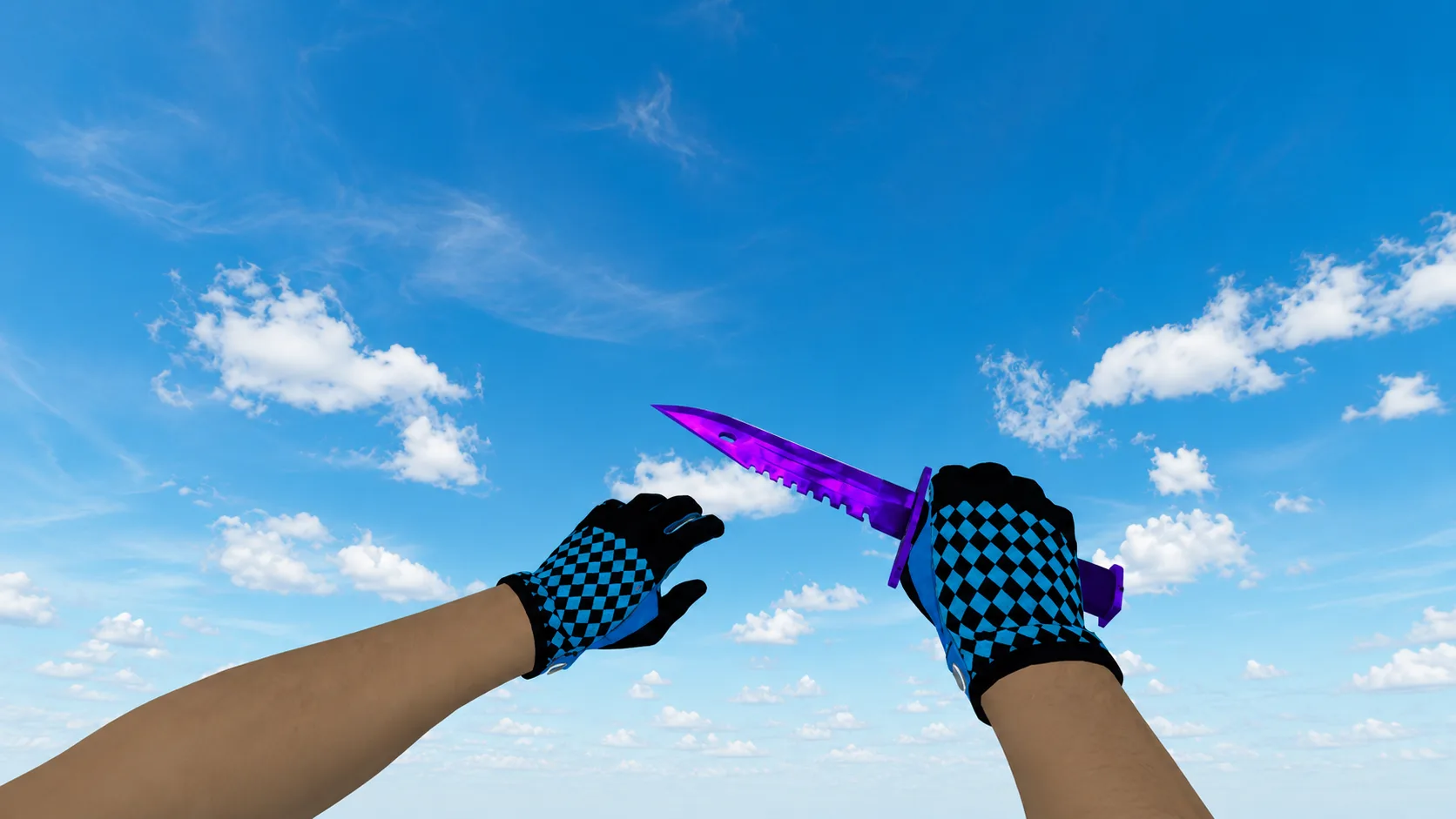 Nóż-M9 Bagnet „Doppler Sapphire” — 2