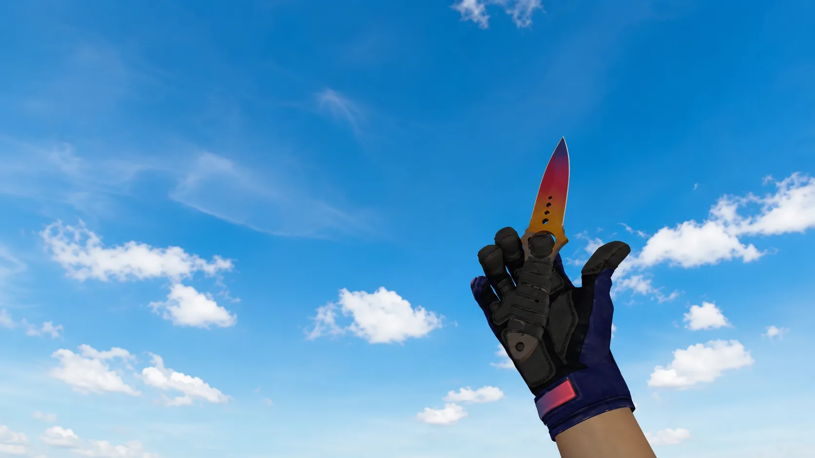 Skeleton knife "Gradient" + Special forces gloves "Gradient" — 2