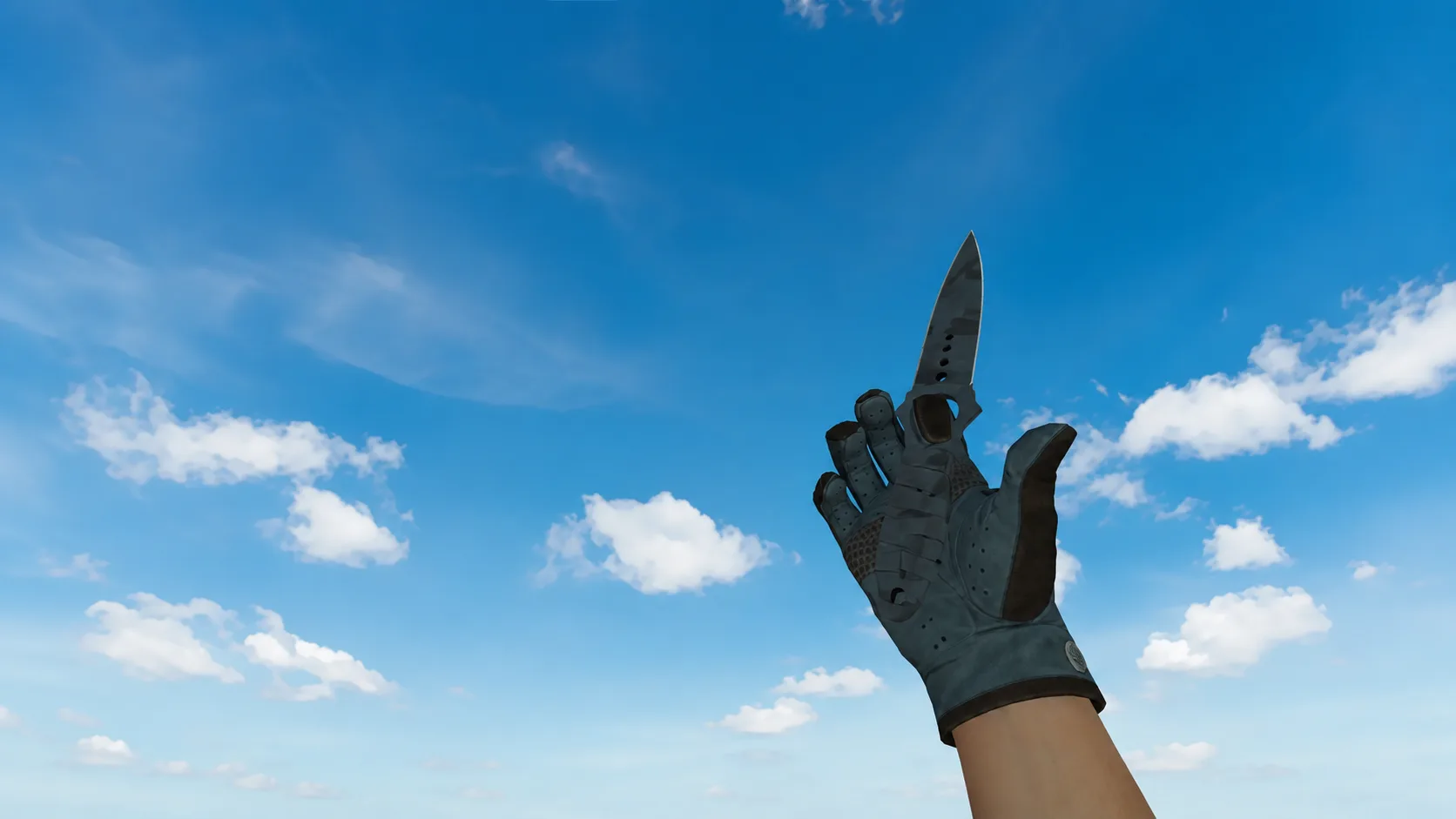 Download the model Skeleton knife “Night Stripe” + gloves “Moon Pattern” for CS 1.6 — 2