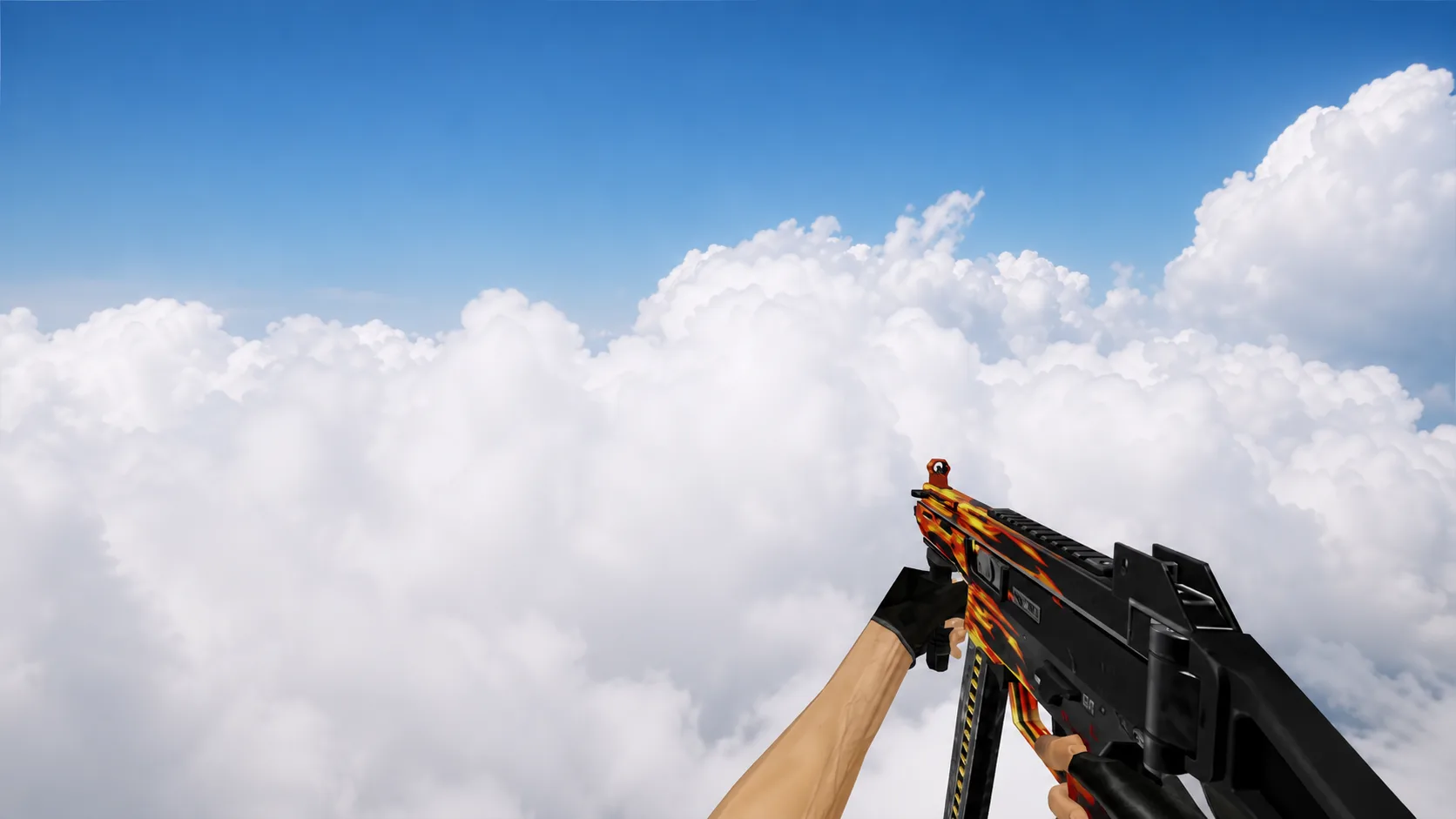 Модель UMP-45 Default "Fire" для CS 1.6 — 2