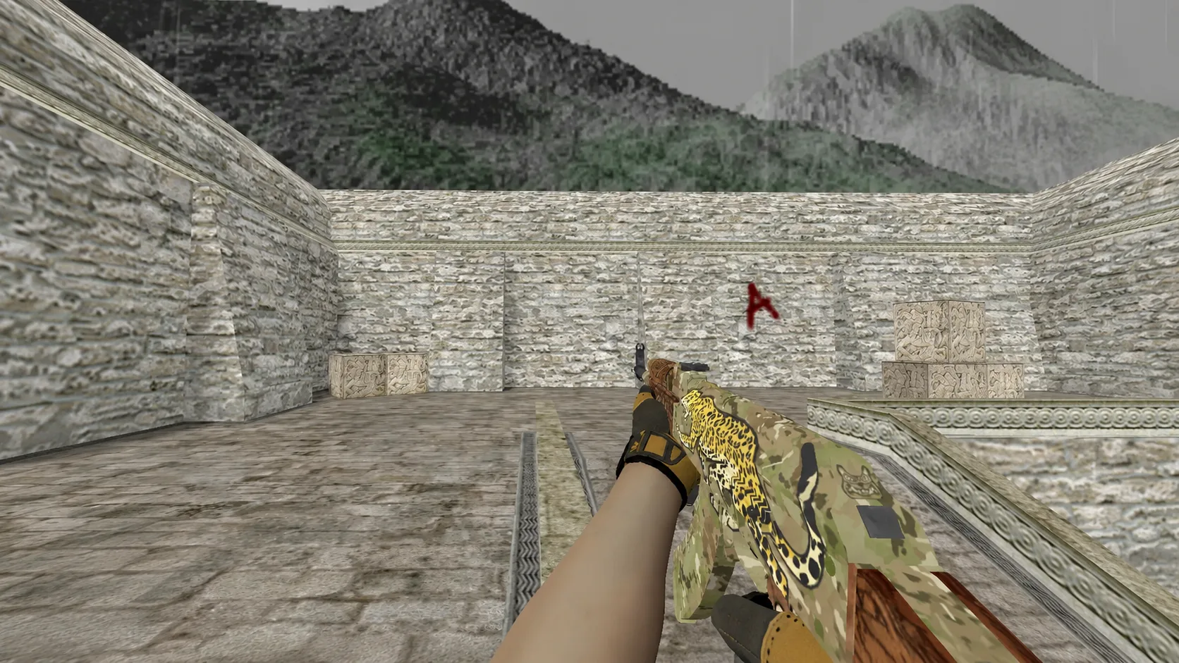Model AK-47 "Panthera Onca"+"Sports gloves"+"Big catch" for CS 1.6 — 4