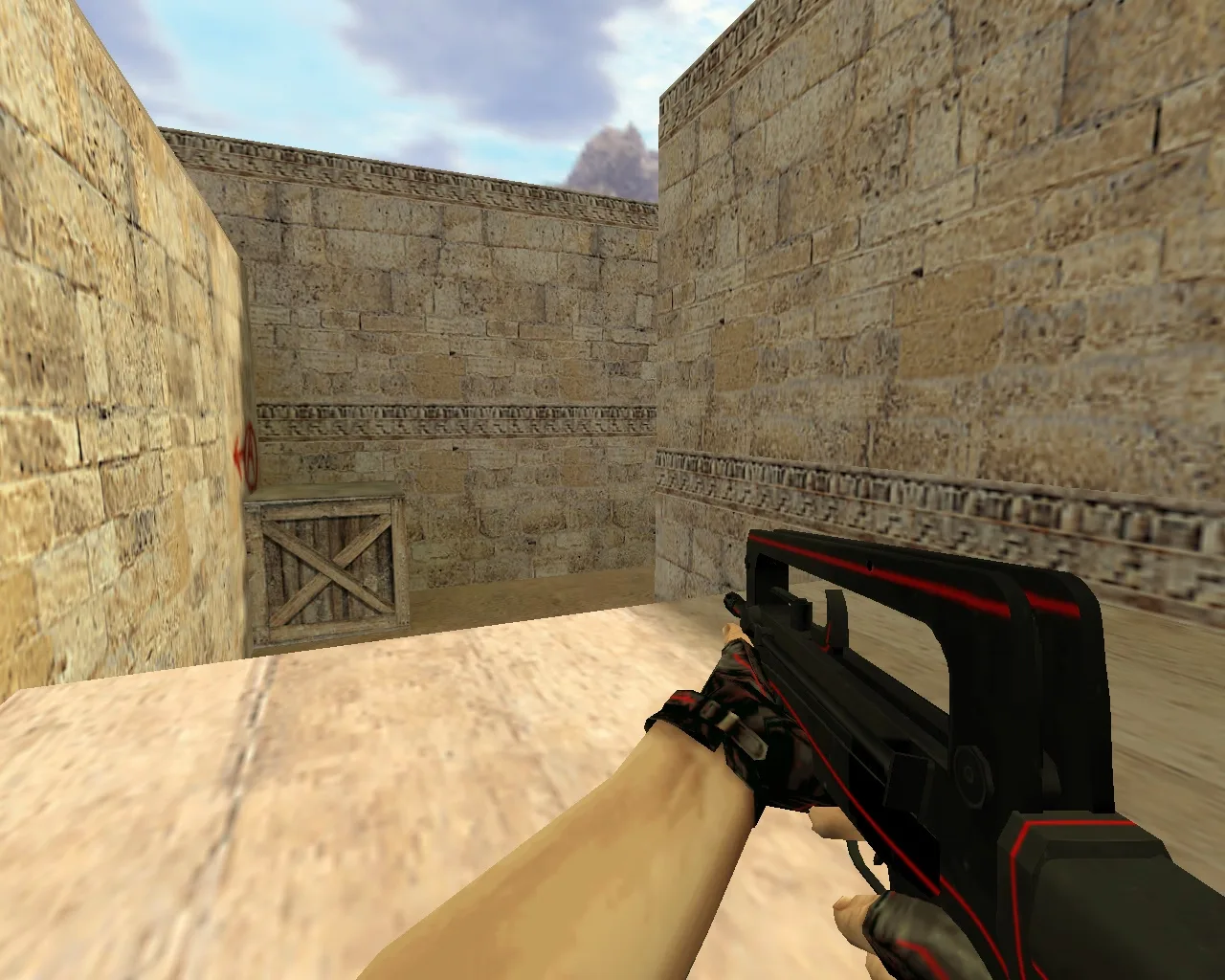 Модель оружия Famas Красная линия для CS 1.6 - Скачать бесплатно