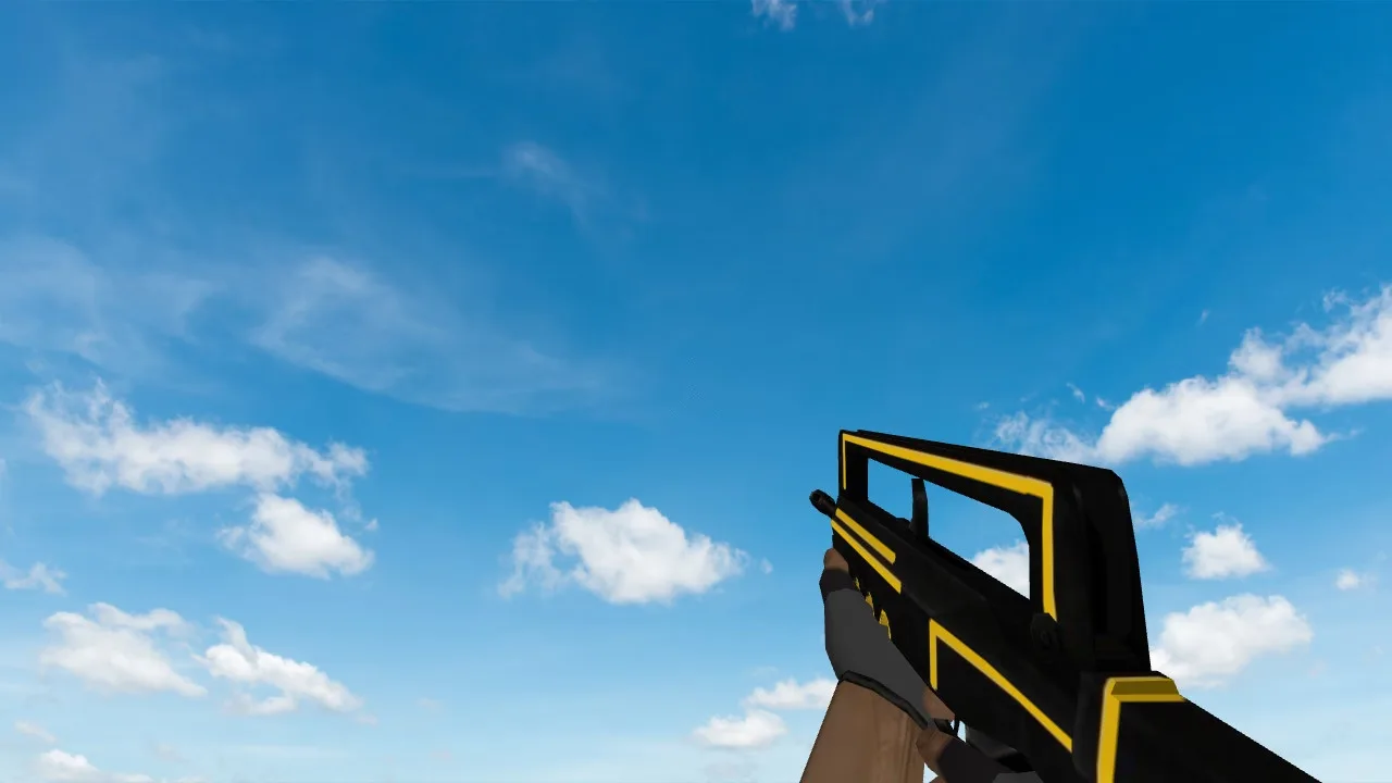 Model broni Famas Gold Neon do CS 1.6 – do pobrania za darmo