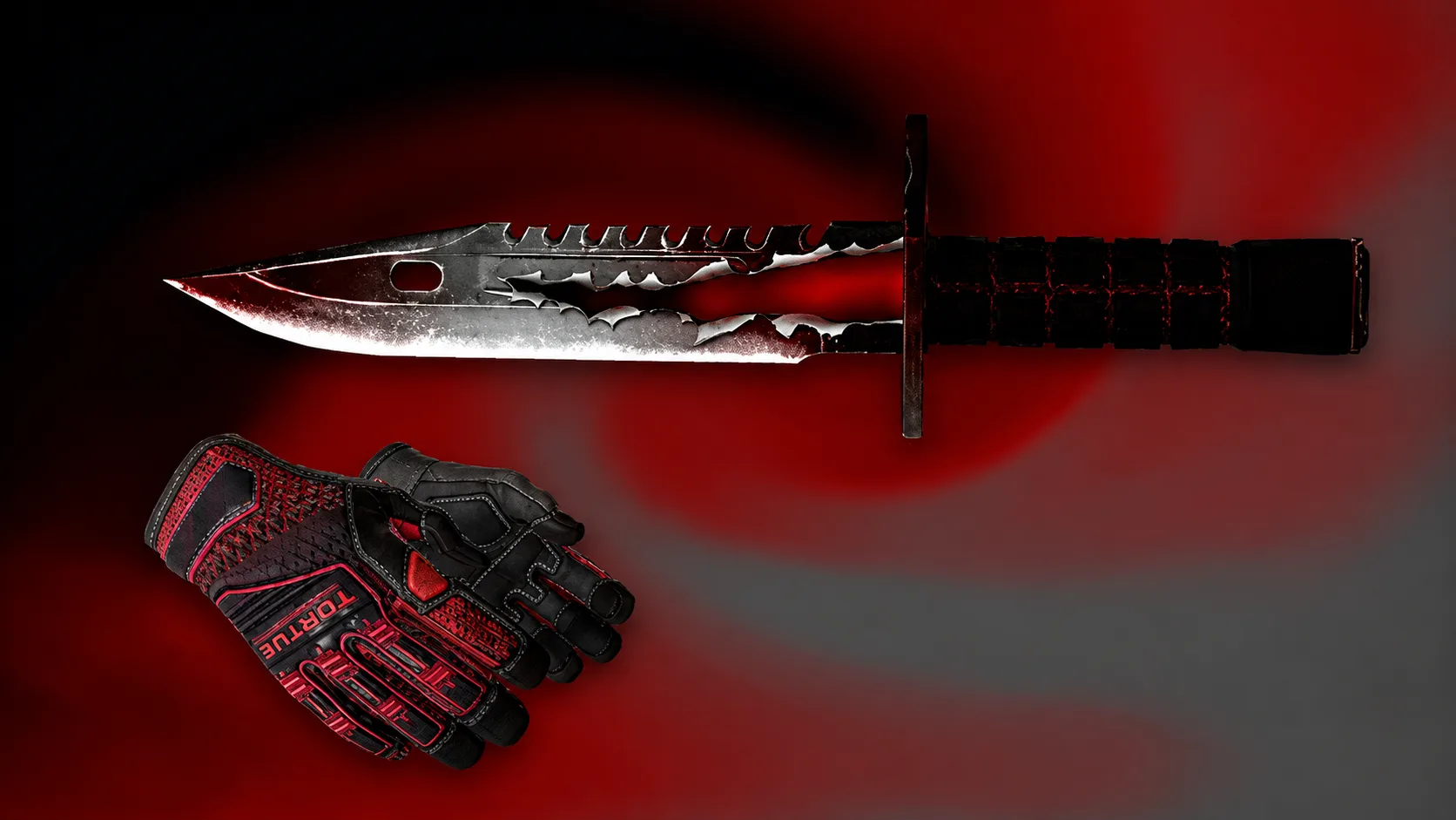 Bayonet M9 “Crack” + “Special Forces Gloves | Bloody kimono" — 1