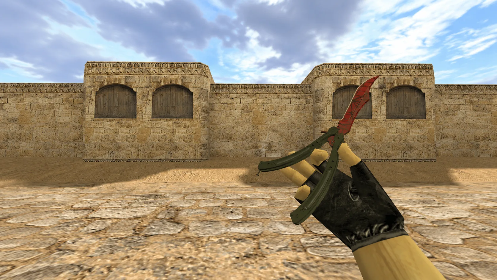 Butterfly knife "Bloody Web" — 1