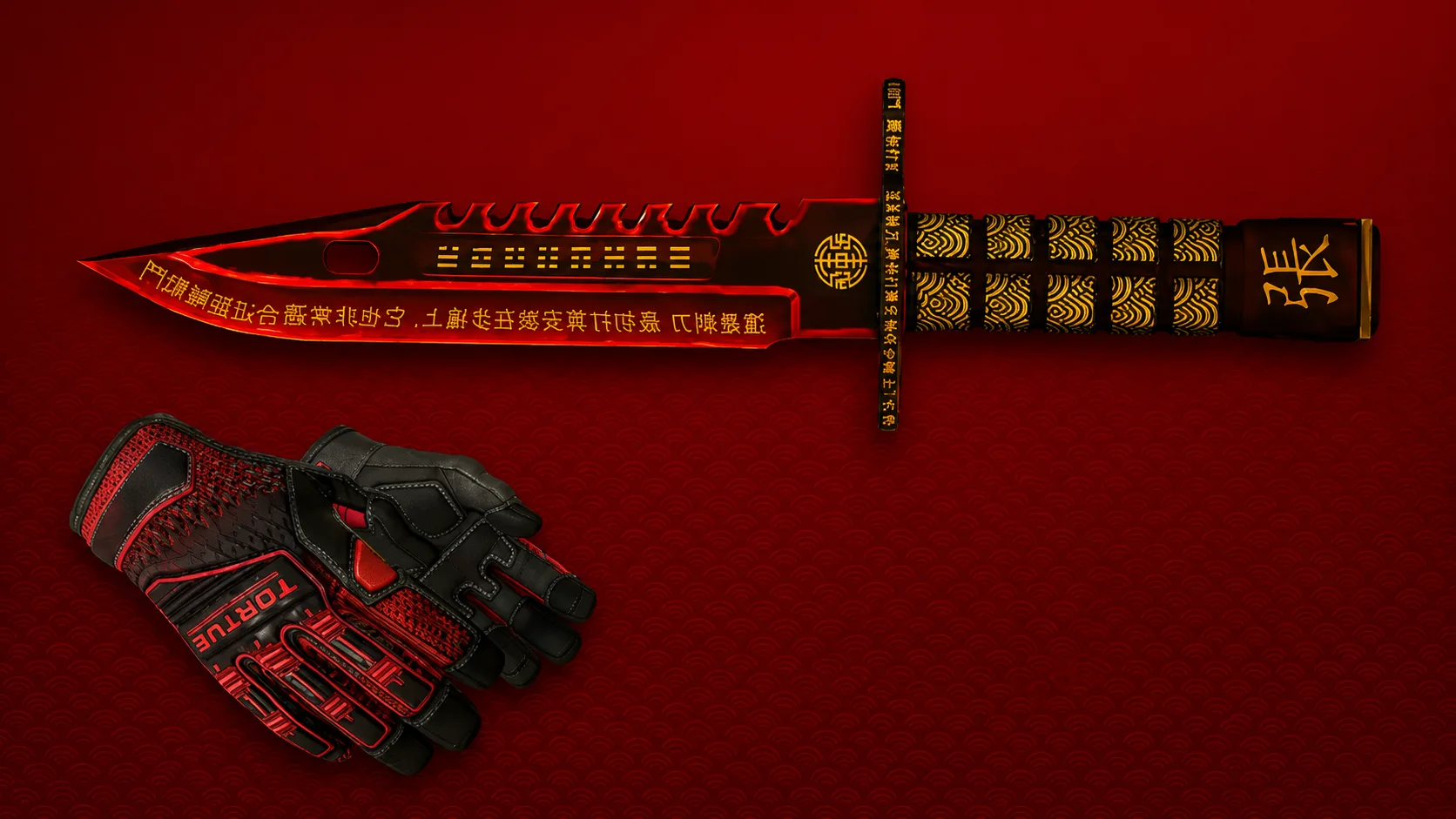 Bayonet M9 “Chang” + “Special Forces Gloves | Bloody kimono"