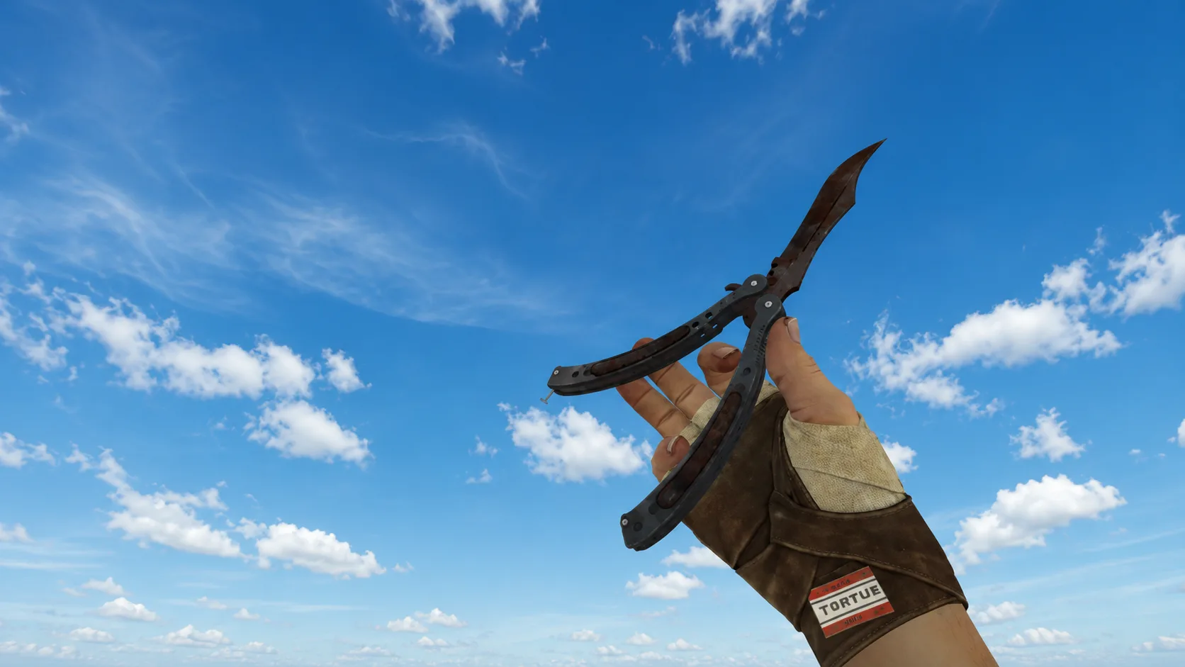 Butterfly knife "Rustcoat" — 1