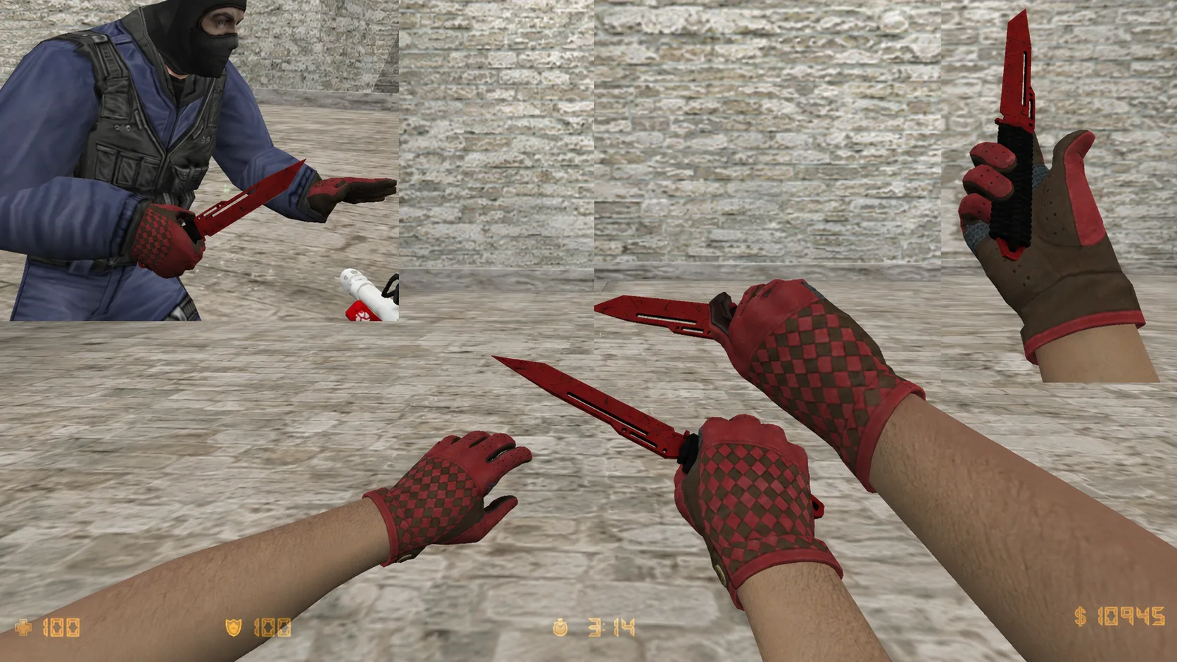 Model Knife-Paracord "Bloody Web" for CS 1.6 — 1
