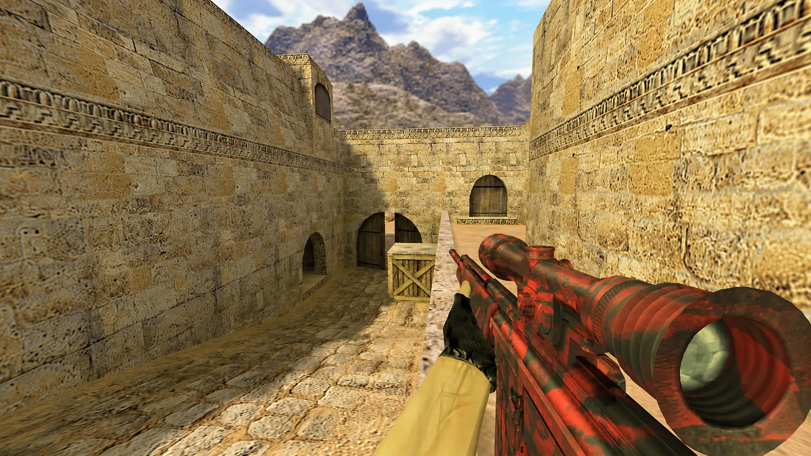 Model G3SG1 "Red Camouflage" for CS 1.6