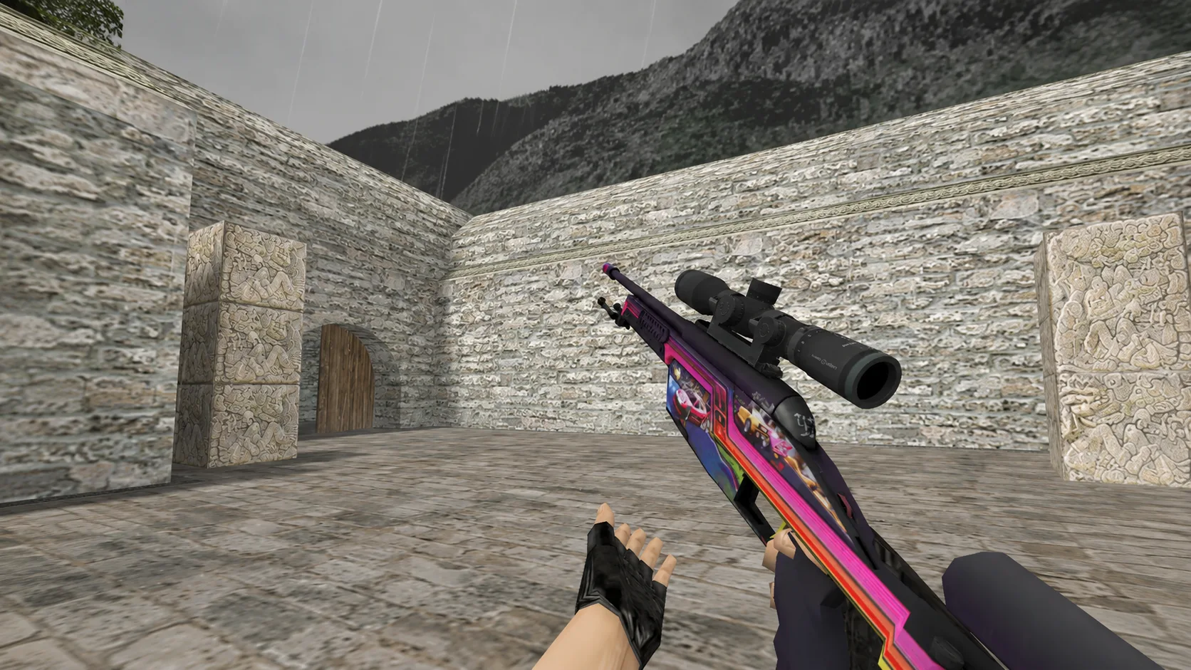 Модель Scout SSG 08 "Turbo Peek" из CS:GO для CS 1.6