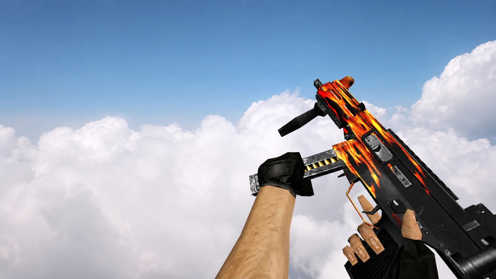 Модель UMP-45 Default "Fire" для CS 1.6 — 1