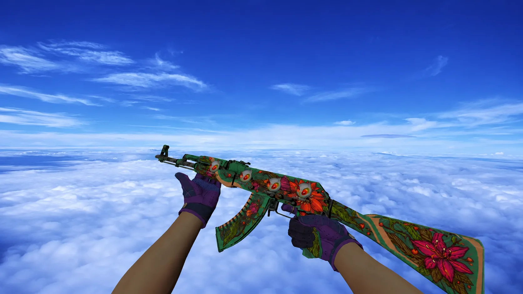 Модель AK-47 "Wild Lotus"+"Dignitas Holo" для CS 1.6 — 1