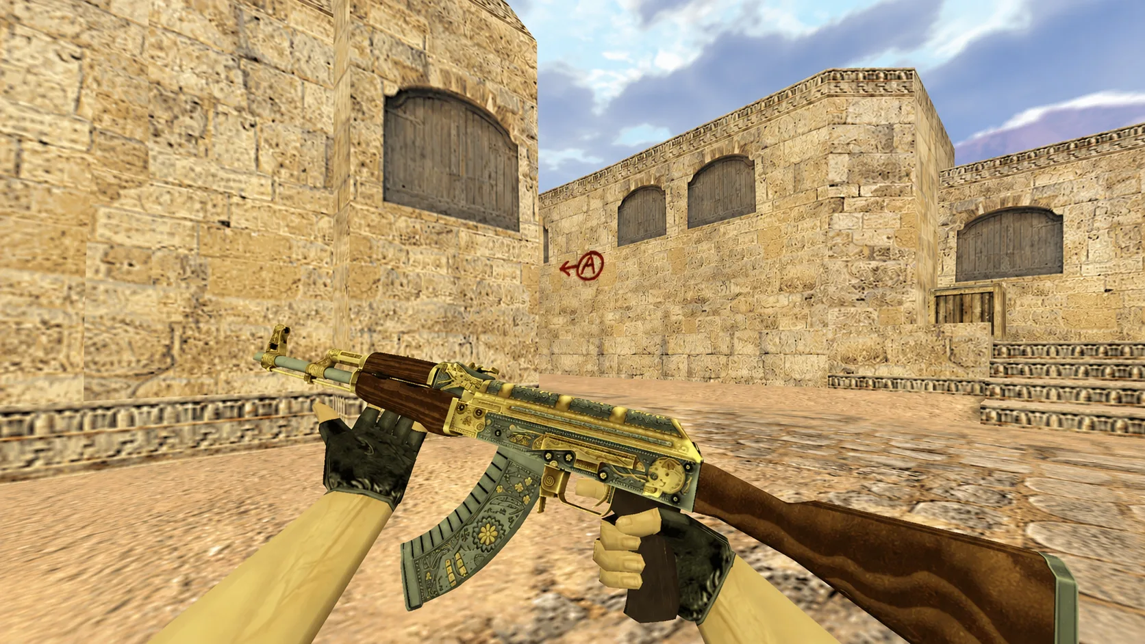 Model AK-47 "Golden-Cartel" for CS 1.6 — 1
