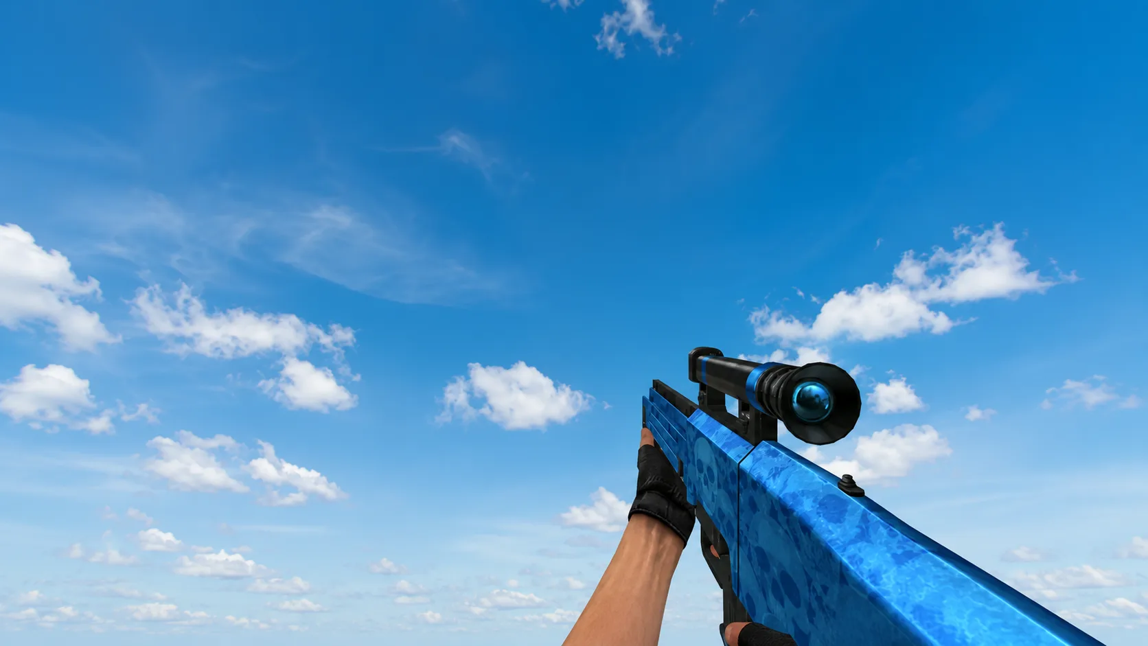 Модель HK G11 Default "Blue Skull" для CS 1.6