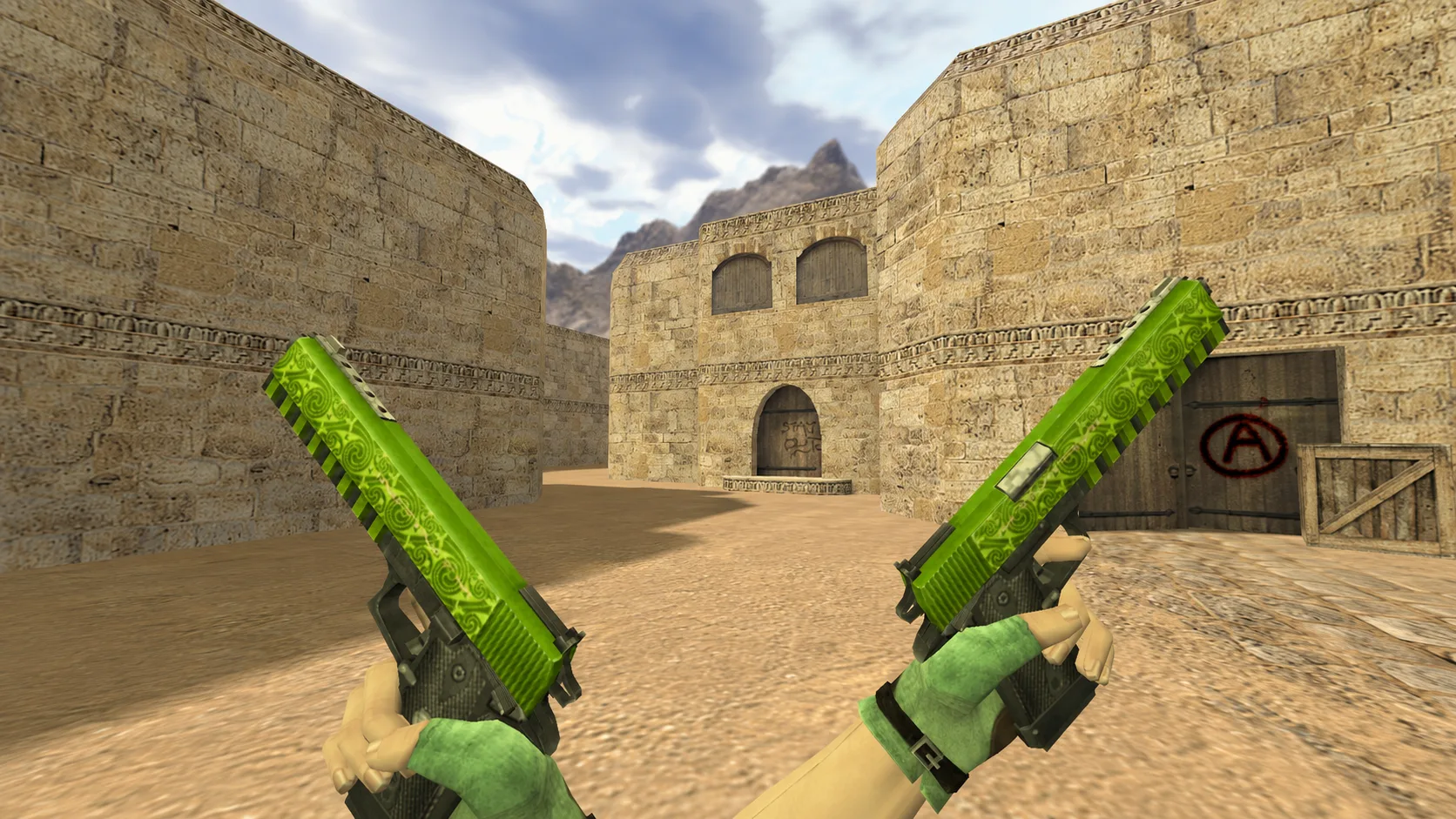 Модель Dual Berettas "Double Impact" для CS 1.6